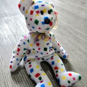 Rare Y2K Confetti Teddy Bear NWT